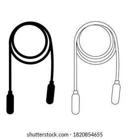 Jump Rope icon vector set. Sport illustration sign collection. fitness symbol.