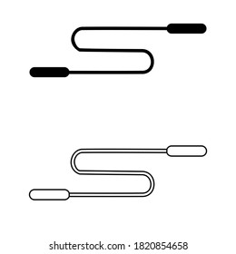 Jump Rope icon vector set. Sport illustration sign collection. fitness symbol.