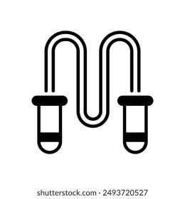 Icono de cuerda de salto Vector ilustración de stock