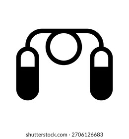 Ilustración de diseño de símbolo de Vector de icono de cuerda de salto