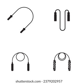 jump rope icon vector template illustration logo design