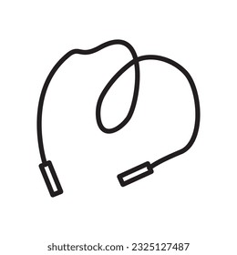 the jump rope icon, which is minimalist, simple, cute, nice to look at, can be used as a logo or gym business recommendation and theme icon