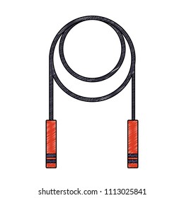 Jump rope isolated scribble