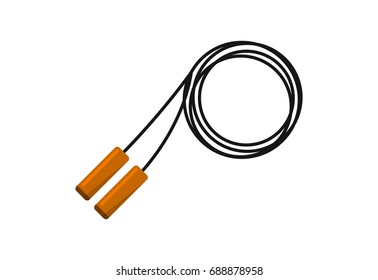 Jump rope isolated vector icon. Athletic equipment, healthy lifestyle, fitness activity vector illustration.