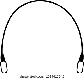 jump rope line art vector icon.This is an editable eps vector icon