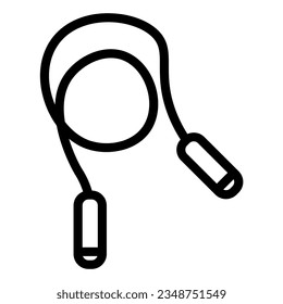 Jump rope line icon. Exercise rope illustration isolated on white. Skipping rope outline style designed for and app. Eps 10.