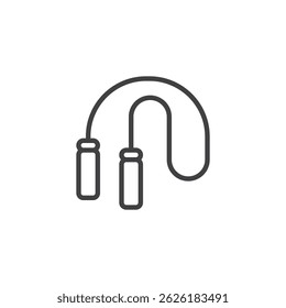 Jump rope line icon. linear style sign for mobile concept and web design. Skipping rope outline vector icon. Symbol, logo illustration. Vector graphics