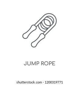 Jump rope linear icon. Jump rope concept stroke symbol design. Thin graphic elements vector illustration, outline pattern on a white background, eps 10.