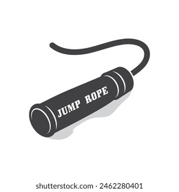 jump rope logo illustration design. suitable for sport, exercise and cardio