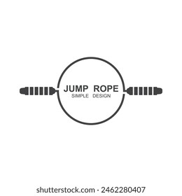 jump rope logo illustration design. suitable for sport, exercise and cardio