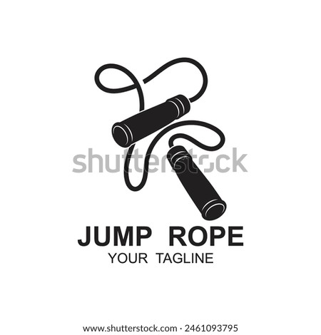 jump rope logo illustration design. suitable for sport, exercise and cardio