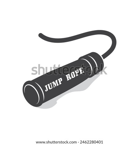 jump rope logo illustration design. suitable for sport, exercise and cardio