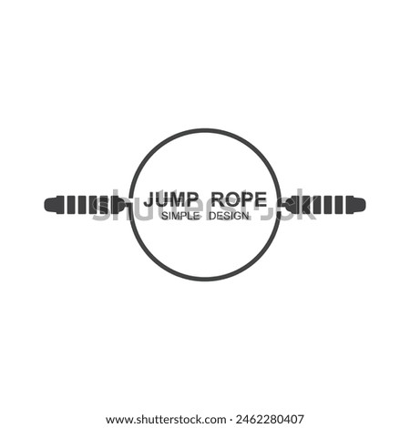 jump rope logo illustration design. suitable for sport, exercise and cardio