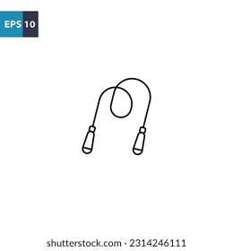 Jump rope outline icon Vector illustration