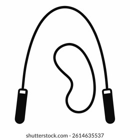Jump Rope Outline with white background