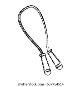 jump rope sport and fitness symbol stock