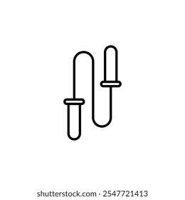 Jump rope thin line vector icon