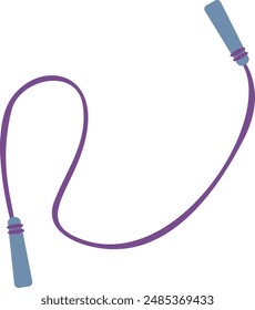 Vector de cuerda de salto. Ilustración plana del equipo del gimnasio.