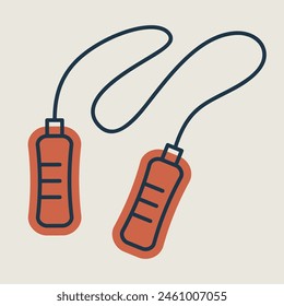 Jump rope vector icon. Graph symbol for fitness and weight loss web site and apps design, logo, app, UI
