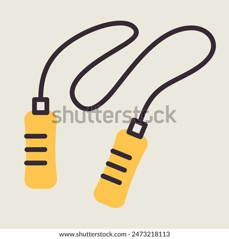 Jump rope vector icon. Graph symbol for fitness and weight loss web site and apps design, logo, app, UI