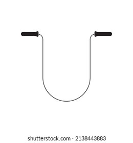 diseño simple de ilustración de icono de vector de cuerda de salto.