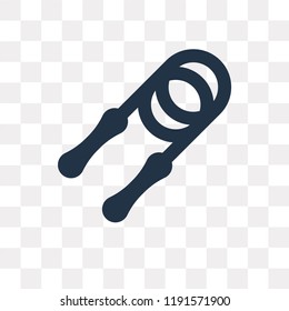 Jump rope vector icon isolated on transparent background, Jump rope transparency concept can be used web and mobile