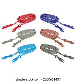 Jump Rope Vector Illustration Isolated On A White Background
