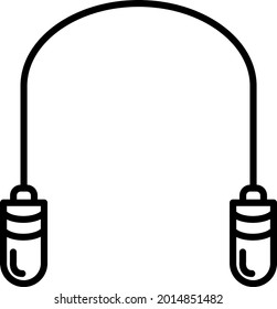 Jump Rope Vector Line Icon Design
