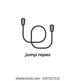 jump ropes vector icon. Colorful flat design vector illustration. Vector graphics