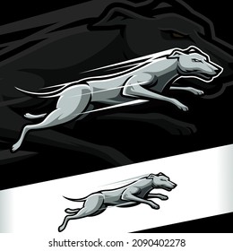 Jump Running Hund Mascot Vektor