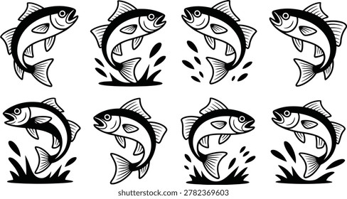 Jump Salmon Trout Fish
