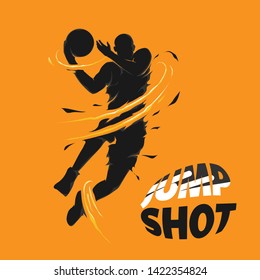 jump shot basketball splash silhouette