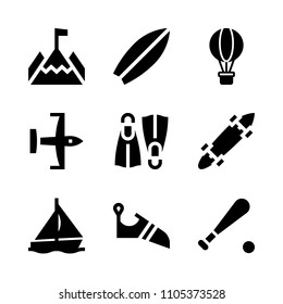 jump, sign, banner and hobby icons in Sport vector set. Graphics for web and design