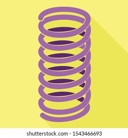 Jump spring icon. Flat illustration of jump spring vector icon for web design