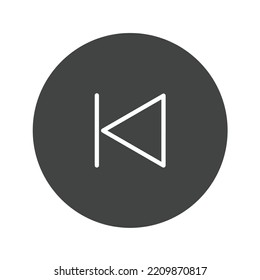Jump to Start icon vector image. Can also be used for Media Buttons. Suitable for mobile apps, web apps and print media.