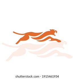 Jump Strong Tiger Logo Template