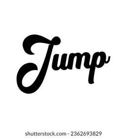 Jump Text Logo Design for print or use as poster, card, flyer or T Shirt