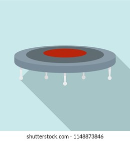 Jump trampoline icon. Flat illustration of jump trampoline vector icon for web design