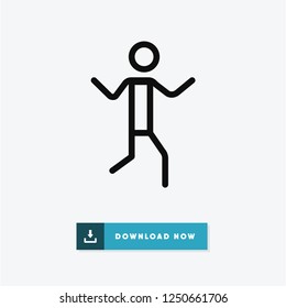 Jump vector icon