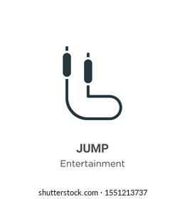 Jump vector icon on white background. Flat vector jump icon symbol sign from modern entertainment collection for mobile concept and web apps design.