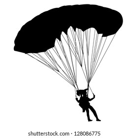 jumper, black and white silhouettes vector illustration