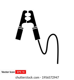 Icono del cable del parachoques. Simple ilustración del icono de cable puente para web.
