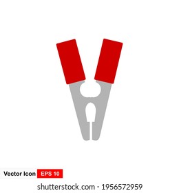 Icono del cable del parachoques. Simple ilustración del icono de cable puente para web.