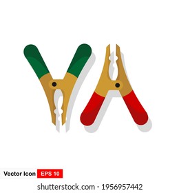 Icono del cable del parachoques. Simple ilustración del icono de cable puente para web.
