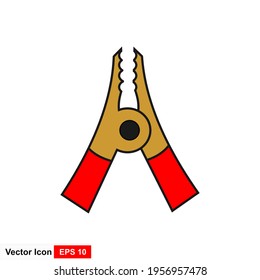 Icono del cable del parachoques. Simple ilustración del icono de cable puente para web.