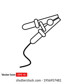Icono del cable del parachoques. Simple ilustración del icono de cable puente para web.