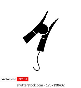 Jumper cable icon. Simple illustration of jumper cable icon for web.