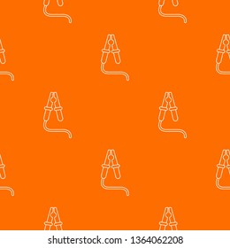Jumper cable pattern vector orange for any web design best