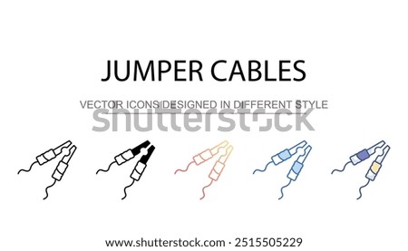 Jumper cables icon design with white background stock illustration