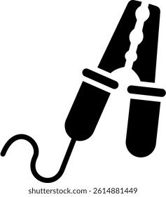Jumper Cables Icon Glyph Vector Illustration